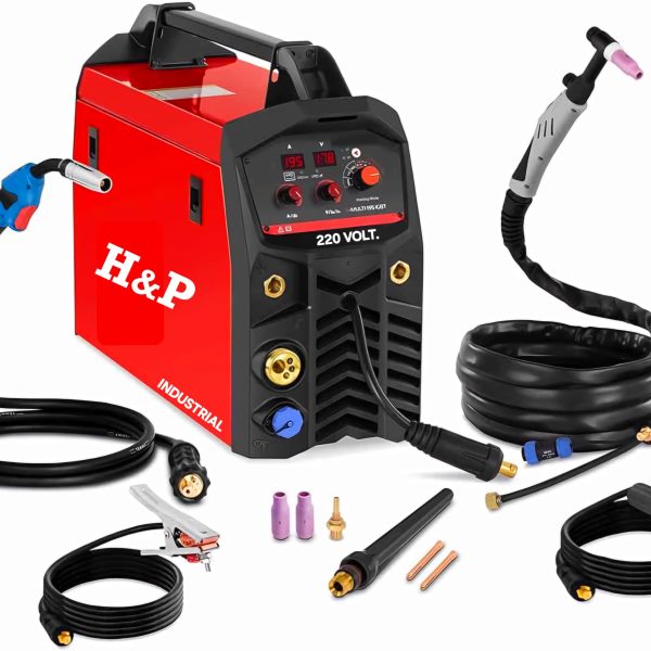 MAQUINA SOLDAR 220 VOLT. 140 AMP. (3 EN 1). (MAQUINA SOLDADORA MULTIPROCESOS MIG, MAG, TIG, ELECTRODOS)