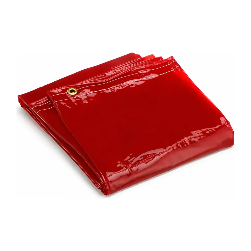 Cortina inactínica roja para protección en trabajos de soldadura