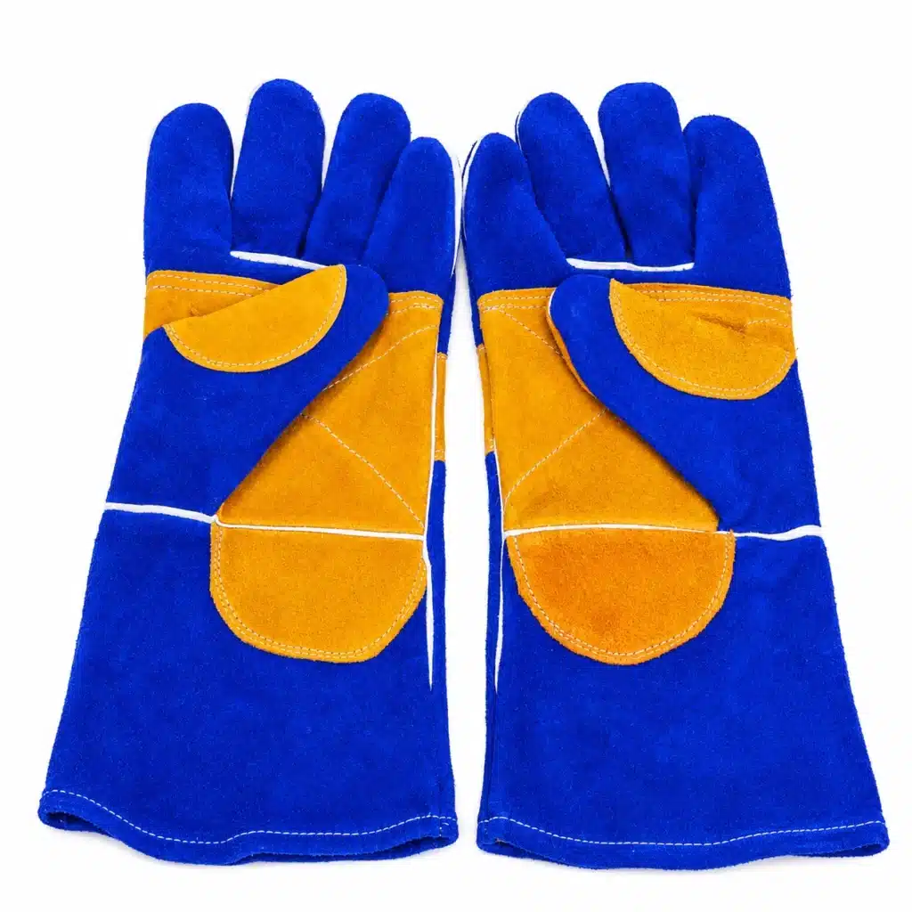guantes soldador color azul
