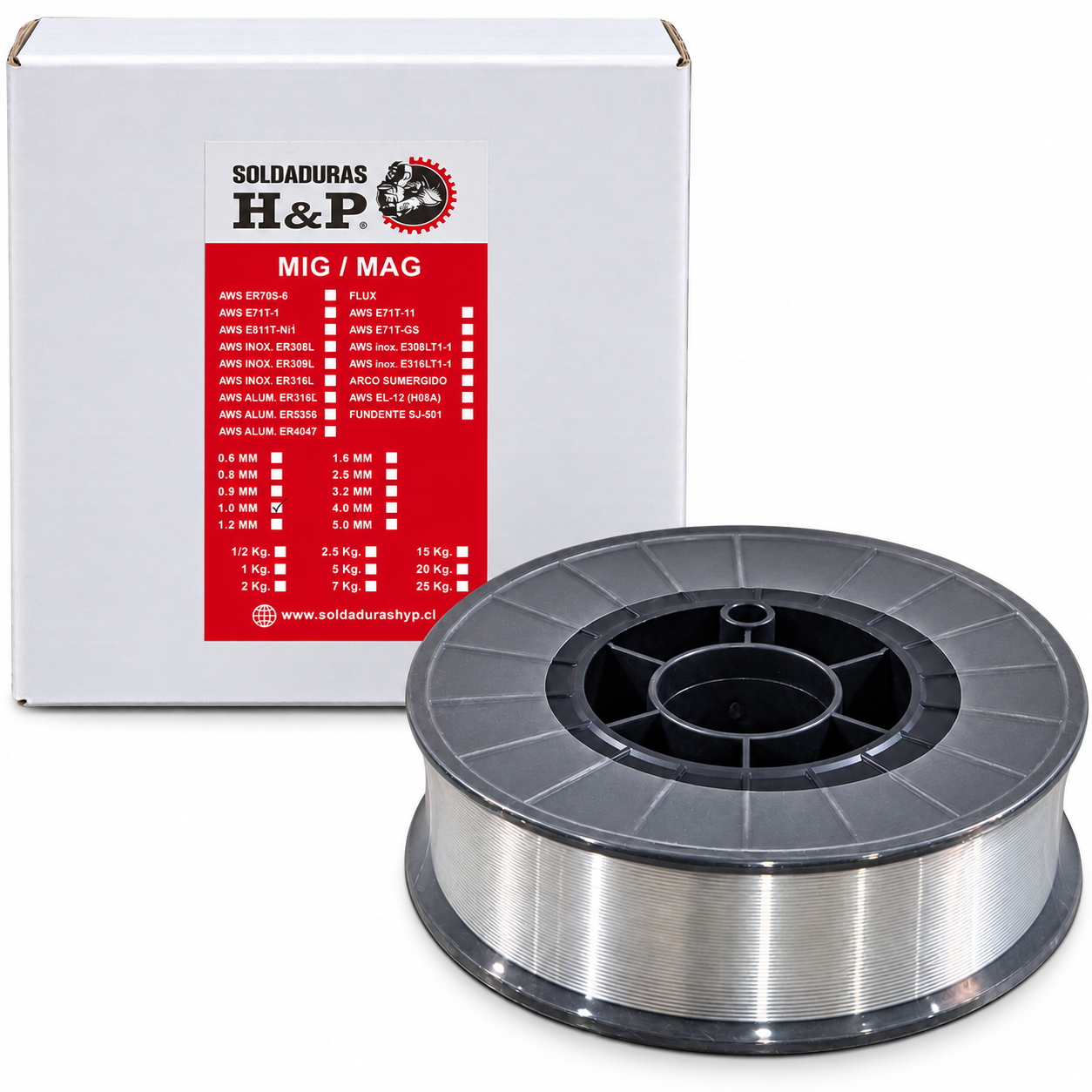 Alambre Mig aluminio H&P ER4043 2kg - Imagen 2