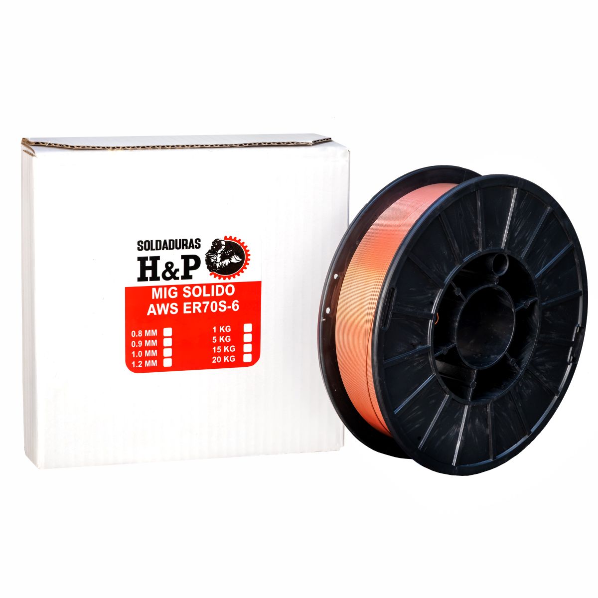 Alambre Mig Solido H&P ER70S-6 5kg - Imagen 2