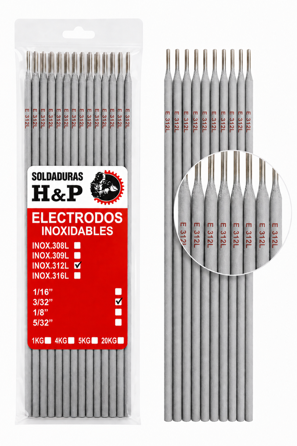 Electrodo de Soldadura H&P Inoxidable 312-1kg